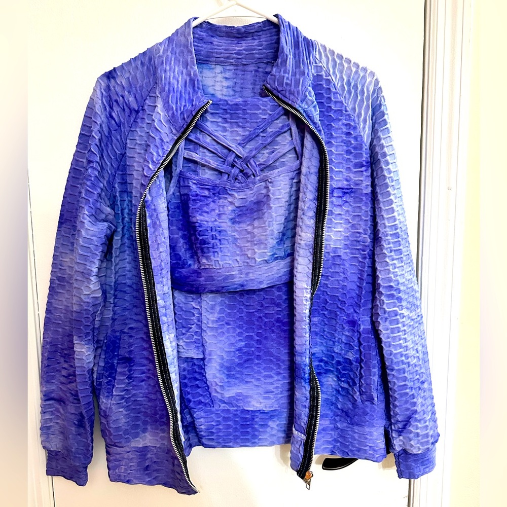 Yoga 3pcs Breathable Softness Honeycomb Textured Sports Set